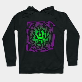 Abstract Geometry - White and Purple Hoodie